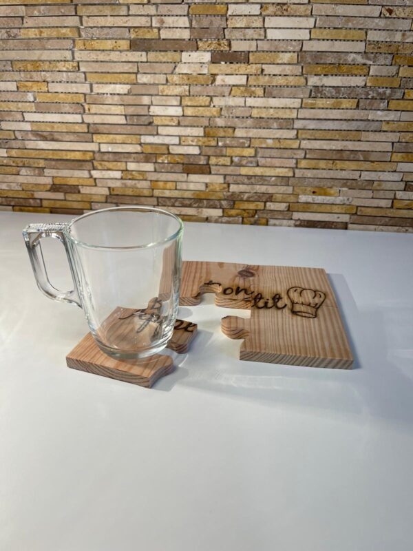 Dessous de plat et dessous de verre en pièce de puzzle – Image 2