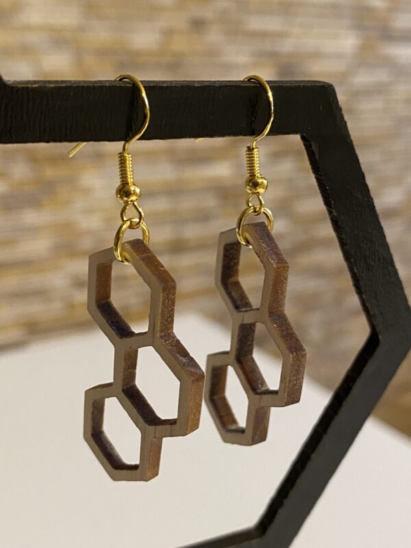 Boucles d'oreilles nid d'abeille