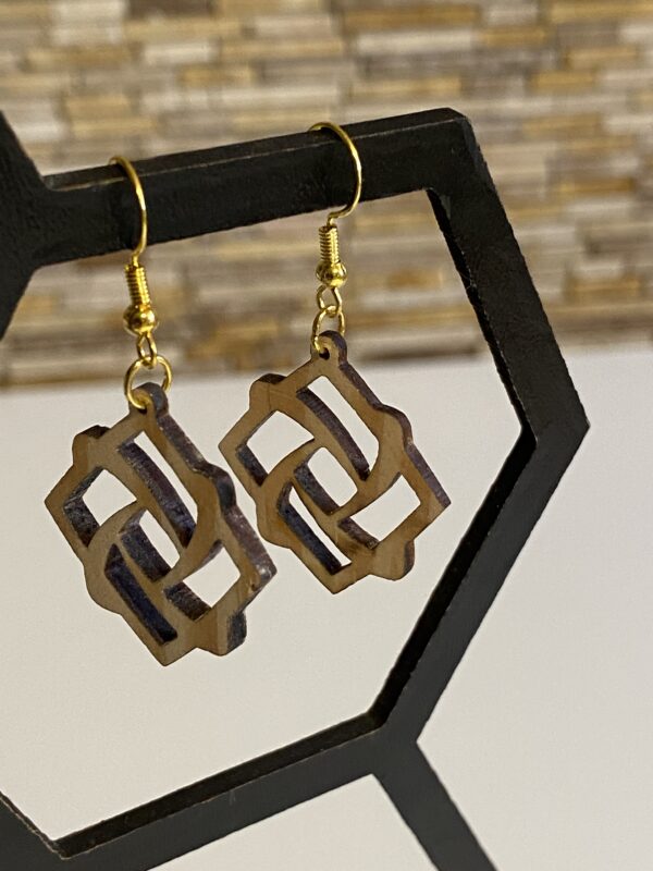 Boucles d'oreilles losange imbriqués