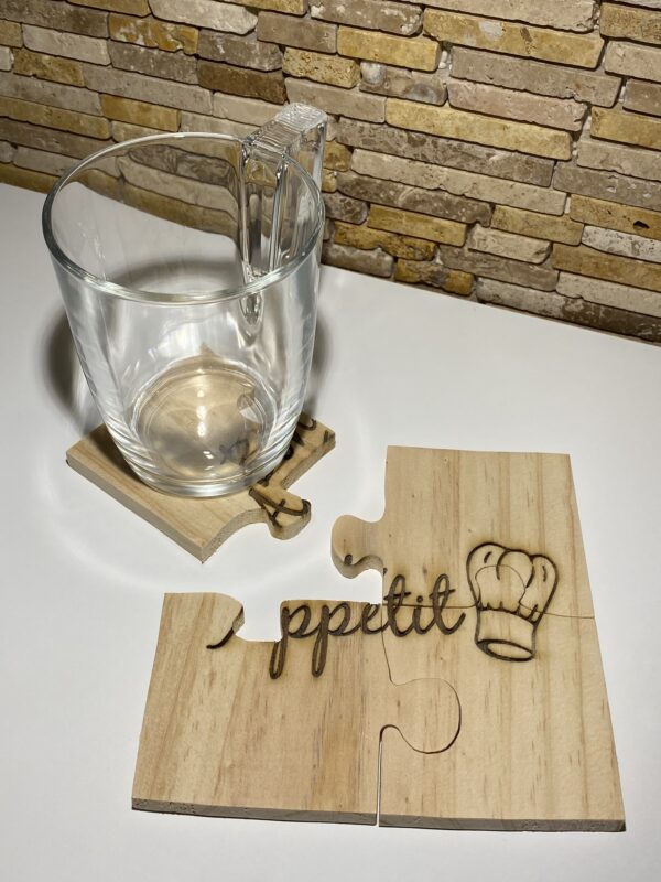 Dessous de plat et dessous de verre en pièce de puzzle – Image 4