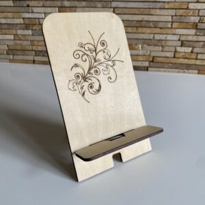 Support téléphone en bois (2 pièces)