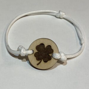 Bracelet - trefle à 4 feuilles gravure pleine
